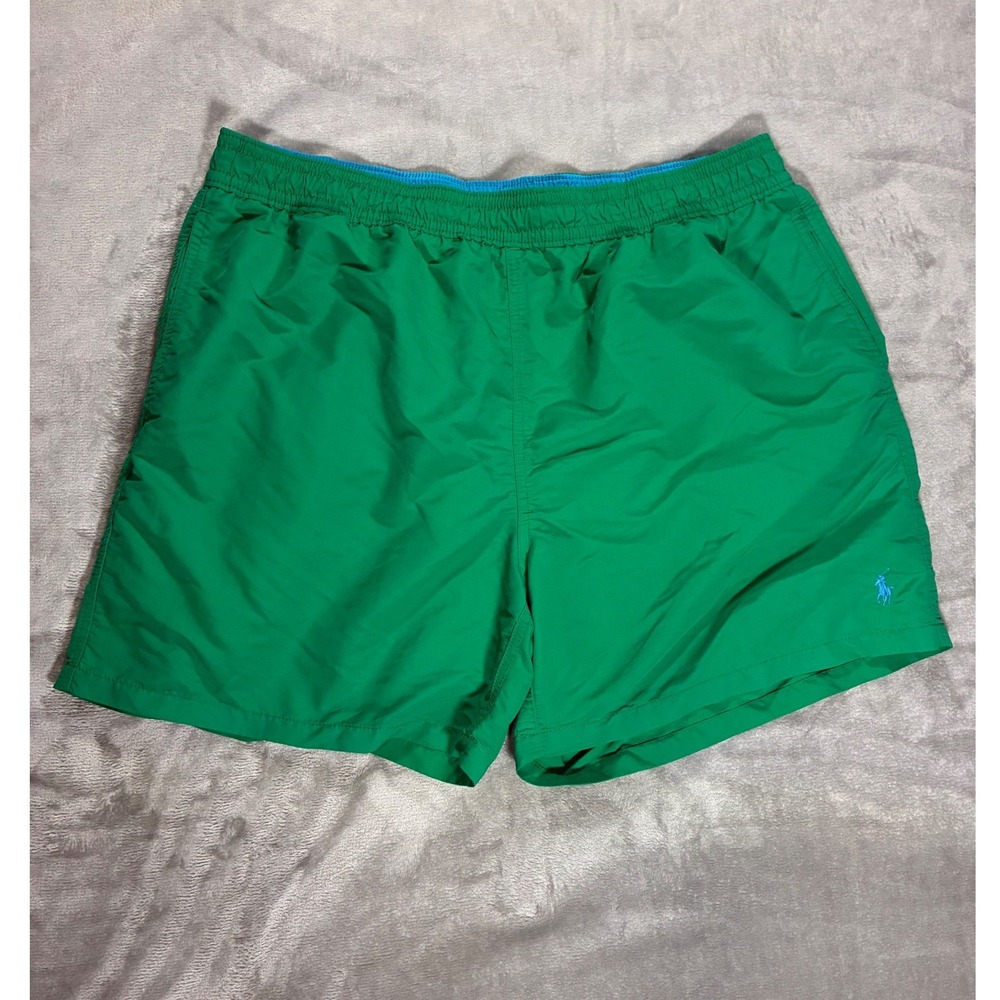 Polo Ralph Lauren Mens XXL Green Swim Trunks Pony Logo Shorts 2026-AUG27-011